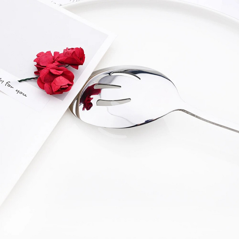 Drmfiy 5/7 db fekete evőeszköz tálaló edény étkészlet svédasztalos vendéglátás evőeszközök tálaló szűrőszűrő kanalak villa ezüst edény készlet