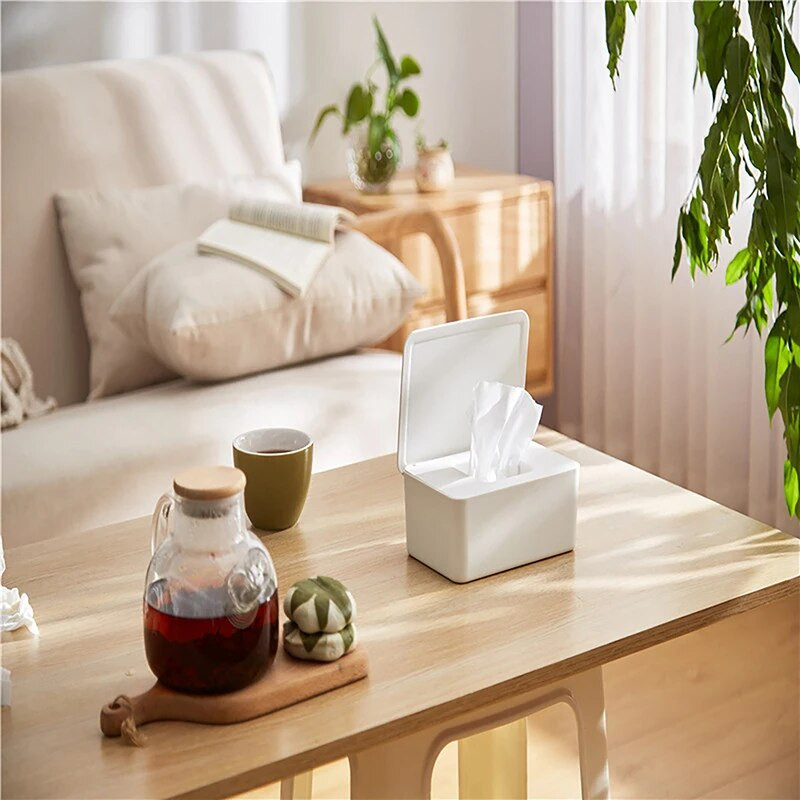 Porálló nedves törlőkendő tároló doboz fedéllel Háztartási asztali törlőkendő tároló doboz Hordozható nedves törlőkendő adagoló dekoráció