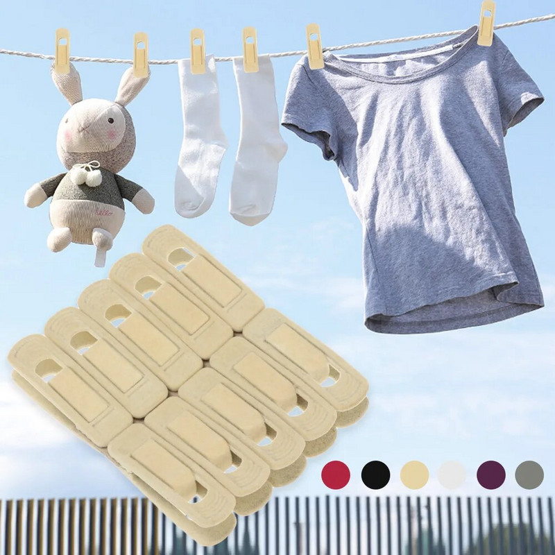 10db/készlet csúszásmentes fogaskabát mesterséges bársony bolyhos Hasznos ruhakapcsok szárítóállványok Tartós környezetbarát szélálló nadrág