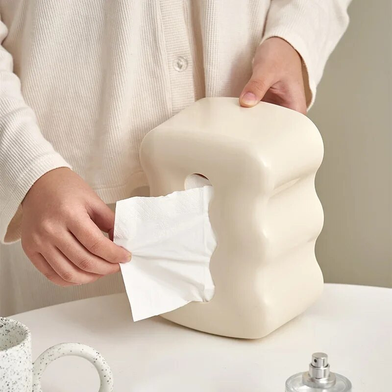 Cloud Shape Lifting Tissue Box Rugós asztali pumpáló papírdoboz Nappali Otthon Kreatív Ins Szalvétatartó Papírdoboz