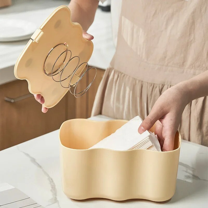 Cloud Shape Lifting Tissue Box Rugós asztali pumpáló papírdoboz Nappali Otthon Kreatív Ins Szalvétatartó Papírdoboz