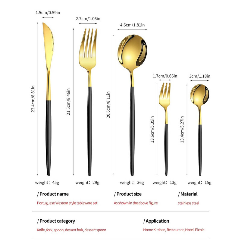 30db rozsdamentes acél evőeszközkészlet kések, villák, kanalak, teásvillák és teáskanálok ebédlői bankettekre