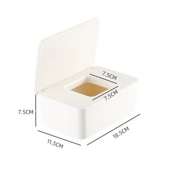 Dustproof Wet Wipes Storage Box with Lid Home Desktop Tissue Storage Box Φορητός διανομέας υγρών μαντηλιών