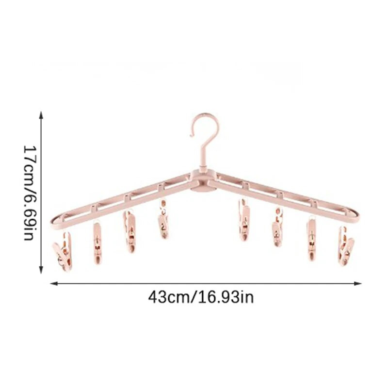 Összecsukható ruhaszárító állvány utazási ing zokni vállfák klipekkel Összehajtható nadrágok ruhaakasztók szekrényszervező