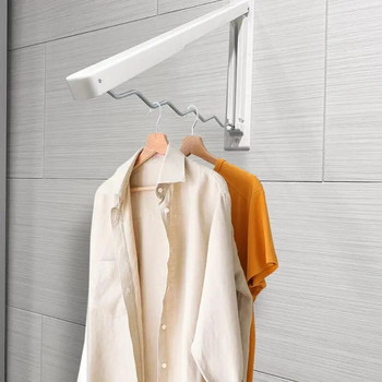 Монтирана на стена закачалка за дрехи Сушилник Сгъваема закачалка за дрехи Монтиране на стена Вътрешен усилвател Спестяващ място Сушилник на открито