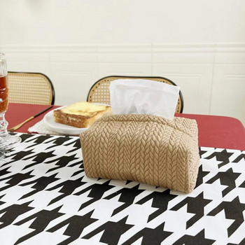 Кутия за съхранение на кърпички Държач за кърпички Текстура на изрязване Декоративна Nordic Ins Кола Ежедневна употреба