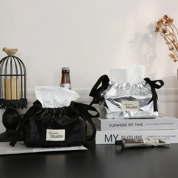 Сребърна кутия за салфетки Nordic държач за салфетки Чанта за салфетки Спалня Кухня Настолен плот Салфетки за съхранение Декорация на маса