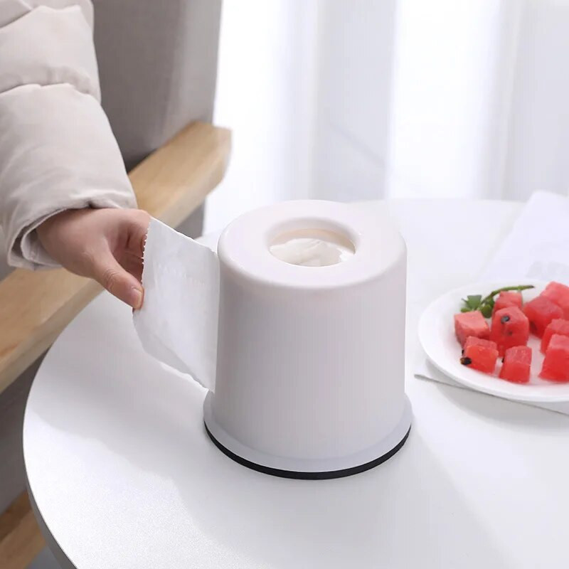 Kutija za spremnik za papir u okrugloj roli za dnevni boravak, spavaća soba, držač za salvete, kućna kutija za pohranu toaletnog papira, radni stol, kutija za maramice otporna na prašinu