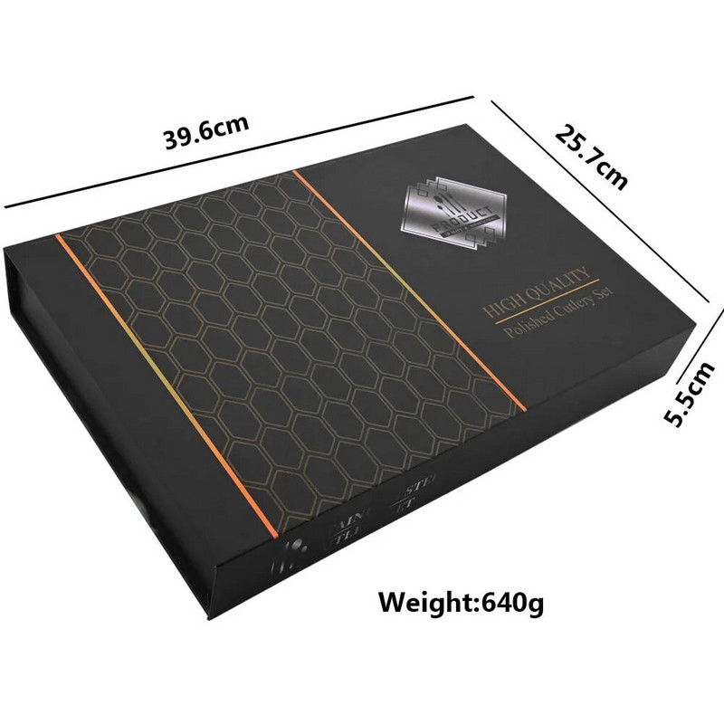 Drmfiy 24db kés villa kanál étkészlet matt fekete luxus evőeszköz készlet rozsdamentes acél étkészlet konyhai evőeszköz készlet