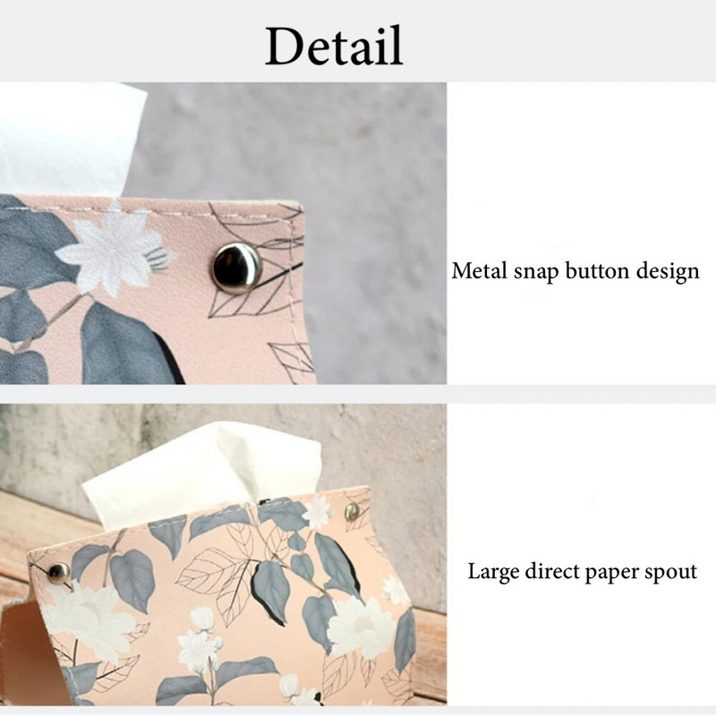 PVC Bőr Selyemkendő Nordic Otthon Vízálló Szalvéta Tartó Nappali Tároló Doboz Konyhai Irodai Asztali Selyempapír Doboz 2024