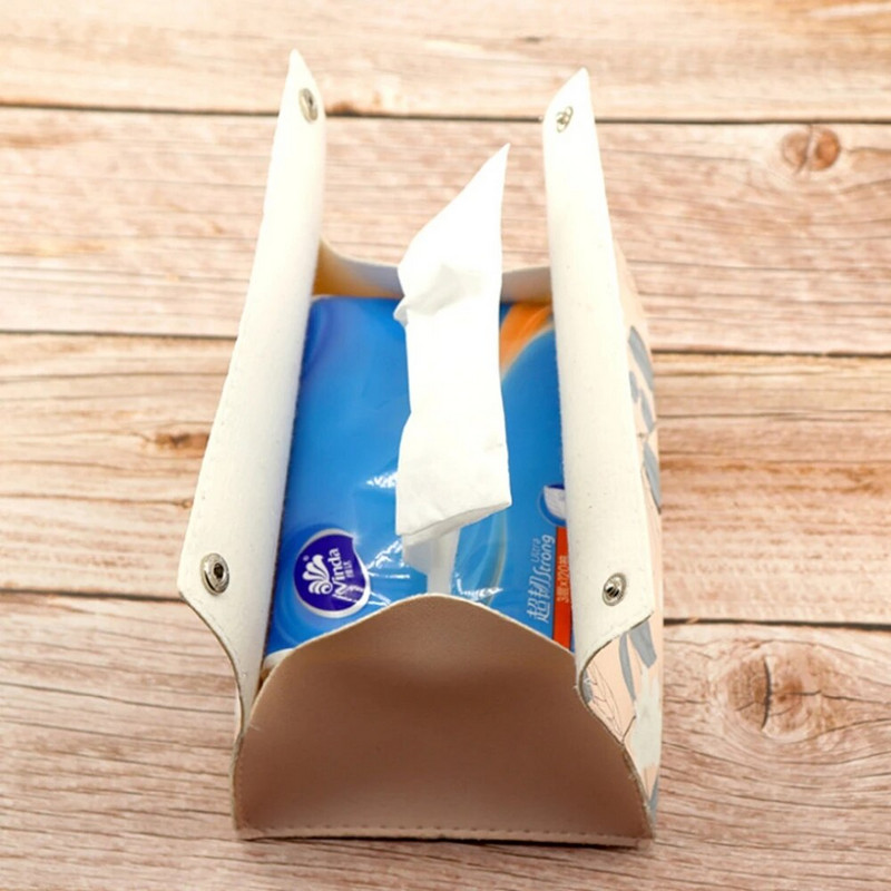 PVC Bőr Selyemkendő Nordic Otthon Vízálló Szalvéta Tartó Nappali Tároló Doboz Konyhai Irodai Asztali Selyempapír Doboz 2024