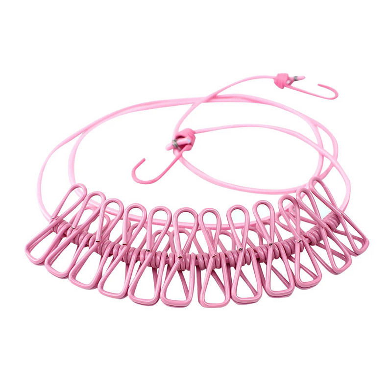 Hordozható ruhakötél szélálló ruhák kötélszárító állvány ruha akasztózsinór kültéri kemping utazás beltéri többfunkciós eszközök