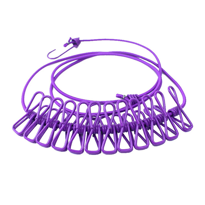 Hordozható ruhakötél szélálló ruhák kötélszárító állvány ruha akasztózsinór kültéri kemping utazás beltéri többfunkciós eszközök