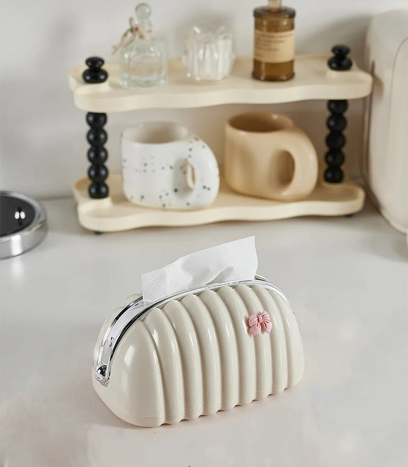 Kreatív Shell papírzsebkendő Nappali Étkezőasztal Kerámia Selyemkendő Doboz Dekoráció Modern Lakás Dekoráció Art Szalvéta Kendőtartó