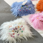 Χαριτωμένο βελούδινο Monster Drawer Box Tissue Box with Little Hairpin DIY Τραπέζι Δωμάτιο Συρτάρι Χάρτινη θήκη Κάλυμμα χαρτοκιβωτίου