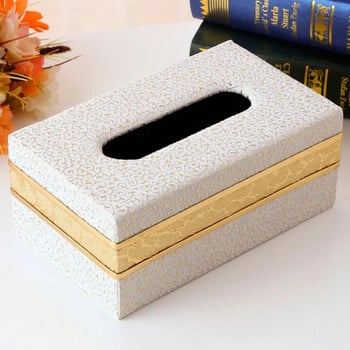 2020 Faux Leather Home Car Tissue Box Θήκη αποθήκευσης ξενοδοχείου Εστιατόριο Θήκη χαρτιού Οργανωτής αυτοκινήτου Εργαλεία διακόσμησης