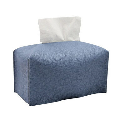 Κάλυμμα Tissue Box Refined PU Leather Foldable Tissue Box Holder - Διακοσμητική θήκη/Οργανωτή για Πάγκος νιπτήρα μπάνιου