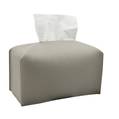 Κάλυμμα Tissue Box Refined PU Leather Foldable Tissue Box Holder - Διακοσμητική θήκη/Οργανωτή για Πάγκος νιπτήρα μπάνιου