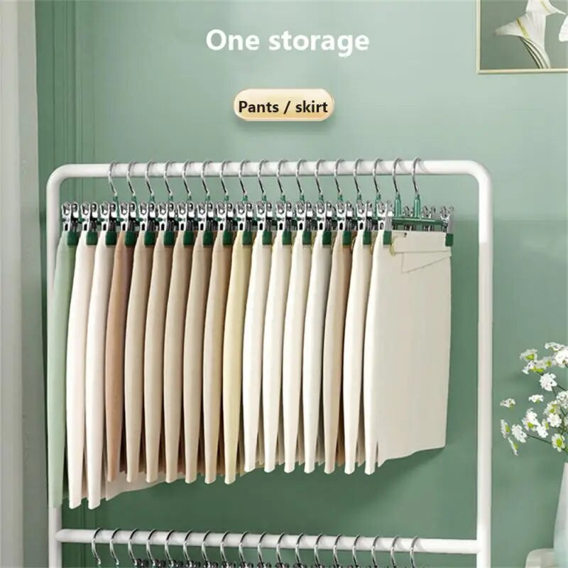 1/3/5 komada Vješalica za odjeću Stalak sa kopčama od nehrđajućeg čelika Vješalica Kuka za uštedu prostora Stalak za hlače Suknja Dječja tkanina Organizator ormara