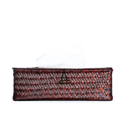 Κάλυμμα Rattan Tissue Box Ορθογώνια θήκη χαρτοπετσέτας Υφαντή χαρτοπετσέτα Δοχείο για το σπίτι για χαρτοπετσέτες αυτοκινήτου Ofiice Organizer Home