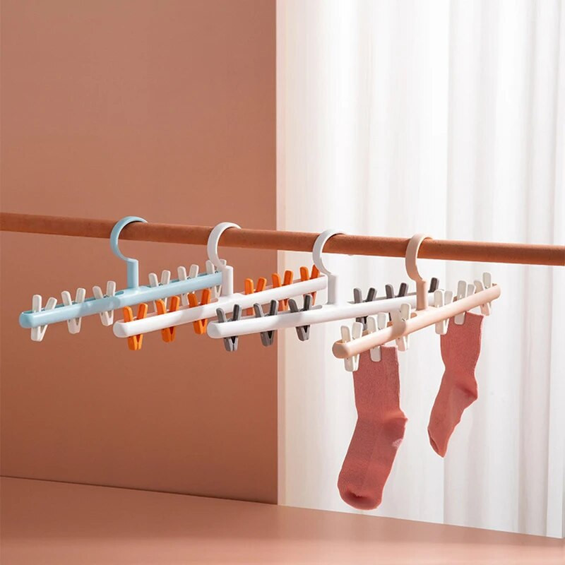 6 csíptetős sapkák zoknik Szervező állvány akasztó csúcsos sapka Sálakasztó Többfunkciós ruhacsipesz Szekrény Szekrény tároló tartó
