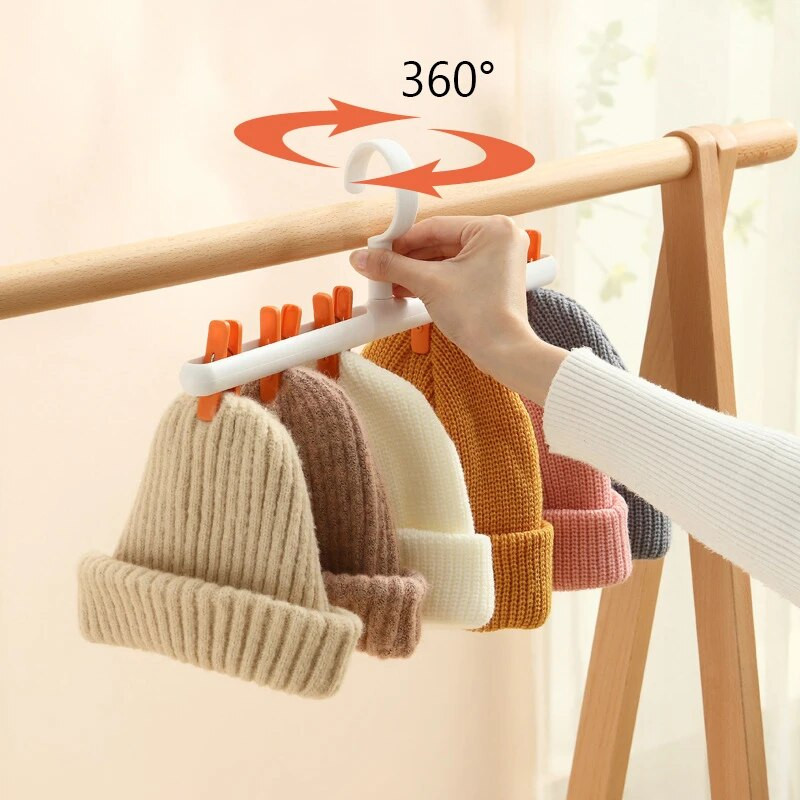 6 csíptetős sapkák zoknik Szervező állvány akasztó csúcsos sapka Sálakasztó Többfunkciós ruhacsipesz Szekrény Szekrény tároló tartó