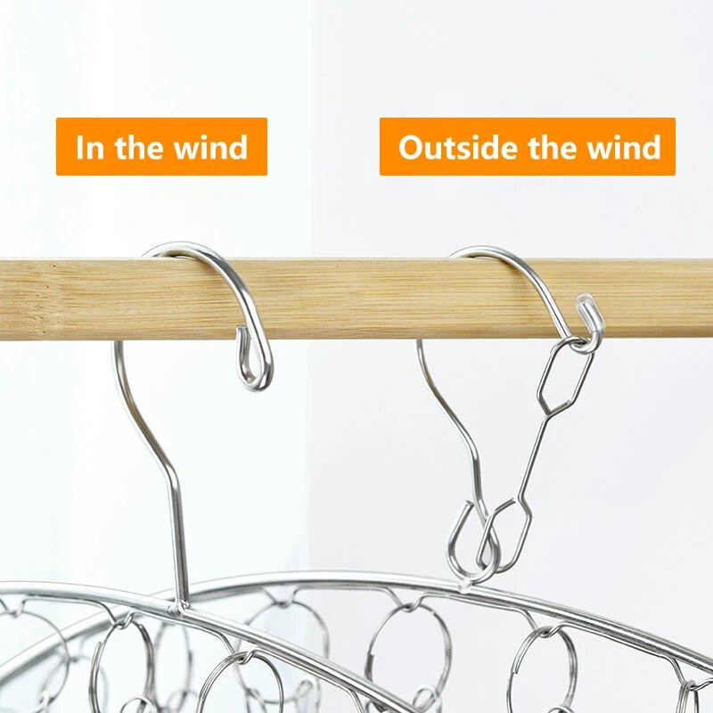 10 csíptetős rozsdamentes acél ruhaszárító akasztó szélálló ruhatartó állvány zokni mosodai szellőző fogas fehérnemű zoknitartó