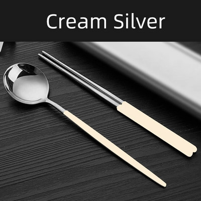 Φορητό σετ μαχαιροπήρουνων ταξιδιού Chopsticks Spoon 304 από ανοξείδωτο ατσάλι Σετ κορεατικά σερβίτσιο πολυτελείας σετ επιτραπέζιων σκευών