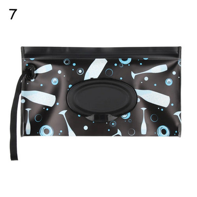 Hot 1Pc Wet Wipes Bag Portable Flip Cover Snap-Strap Pouch Baby Tissue Box Αξεσουάρ θήκη μεταφοράς καροτσιού εξωτερικού χώρου