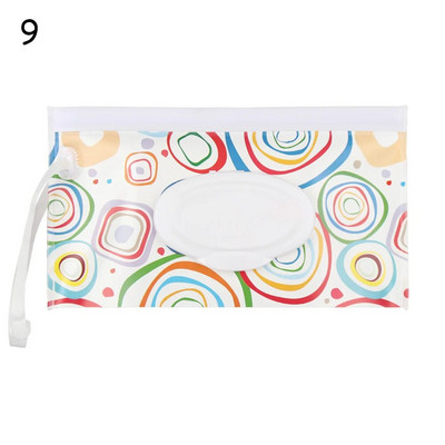 Hot 1Pc Wet Wipes Bag Portable Flip Cover Snap-Strap Pouch Baby Tissue Box Αξεσουάρ θήκη μεταφοράς καροτσιού εξωτερικού χώρου