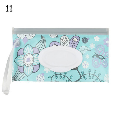 Hot 1Pc Wet Wipes Bag Portable Flip Cover Snap-Strap Pouch Baby Tissue Box Αξεσουάρ θήκη μεταφοράς καροτσιού εξωτερικού χώρου