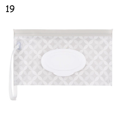 Hot 1Pc Wet Wipes Bag Portable Flip Cover Snap-Strap Pouch Baby Tissue Box Αξεσουάρ θήκη μεταφοράς καροτσιού εξωτερικού χώρου