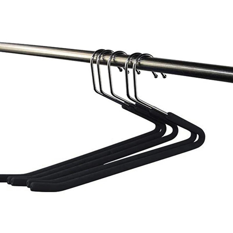 Promóció! Nyitott végű nadrágakasztók Laza nadrágakasztó csúszásmentes hab bevonattal, fekete 5 db