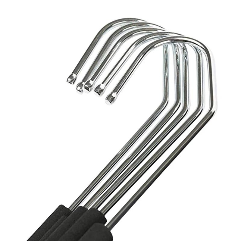 Promóció! Nyitott végű nadrágakasztók Laza nadrágakasztó csúszásmentes hab bevonattal, fekete 5 db