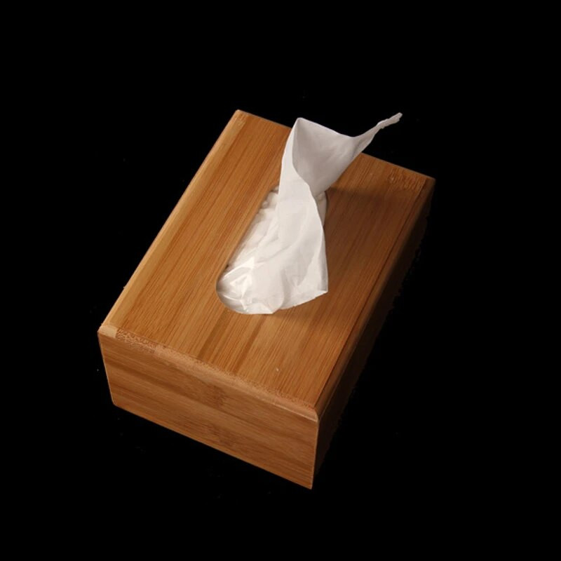 Naturaalsest bambusest kangast karbi kate Puidust köök Kodus Autosalvrätikute hoidiku jaotur kontori jaoks Kodukorrastaja kaunistustööriistad