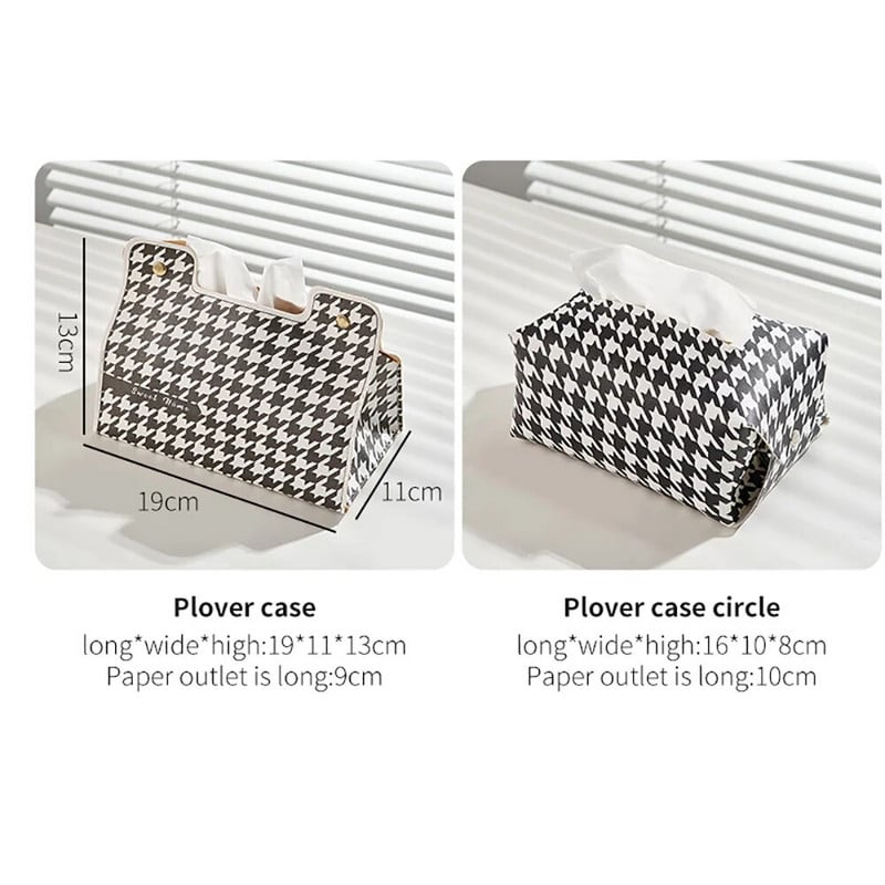 Modern lakberendezés Fekete-fehér papírzsebkendő Nordic Dekoratív szalvéta Tárolótáska Asztali kiegészítők Szobadíszek Bőr