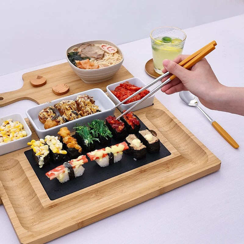 8 db-os koreai étkészlet luxus evőeszköz készlet 304 rozsdamentes acél étkészlet színek kanál evőeszköz kanál pálcika evőeszköz készlet