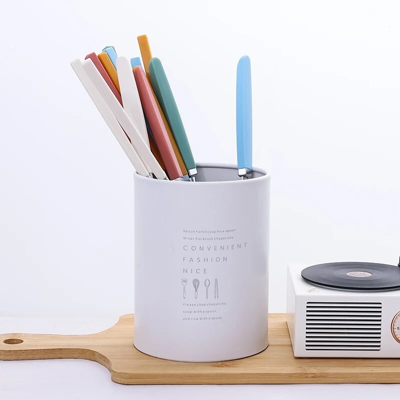 8 db-os koreai étkészlet luxus evőeszköz készlet 304 rozsdamentes acél étkészlet színek kanál evőeszköz kanál pálcika evőeszköz készlet