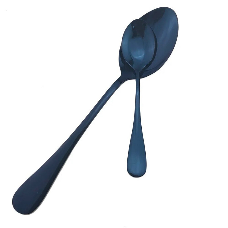 JANKNG könnyű hordozható táska evőeszköz szivárványkék evőeszköz készlet rozsdamentes acél arany étkészlet villa kés készlet utazási iskola