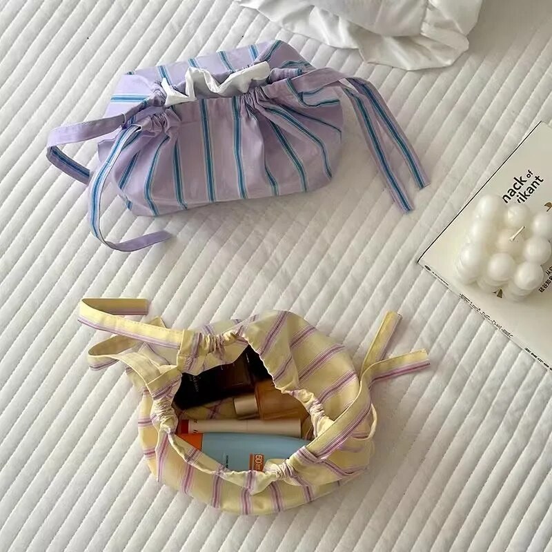 Pamut húzózsinór papírzsebkendő csíkos szalvétatartó konténer Koreai stílusú konyhaasztal rendszerezés Otthoni szoba dekoráció Kiegészítők