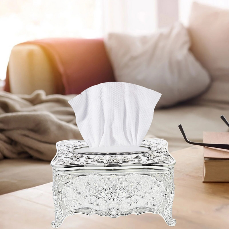 Sidekarbi hoidja kate Salvrätik Paberdosaator Näohooldusvahend Dekoratiivne Vintage lauaarvuti Euroopa akrüülist hoiukarp WC