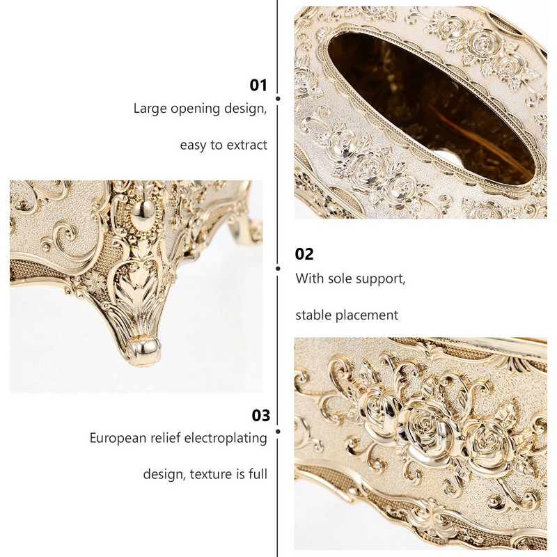Sidekarbi hoidja kate Salvrätik Paberdosaator Näohooldusvahend Dekoratiivne Vintage lauaarvuti Euroopa akrüülist hoiukarp WC