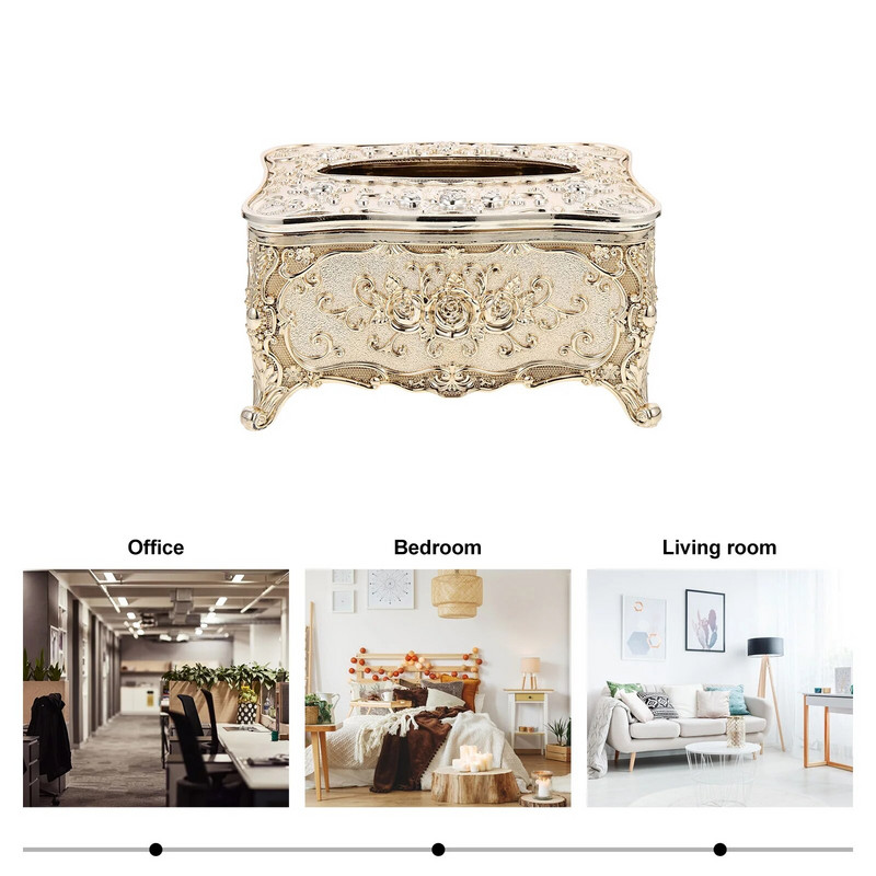 Sidekarbi hoidja kate Salvrätik Paberdosaator Näohooldusvahend Dekoratiivne Vintage lauaarvuti Euroopa akrüülist hoiukarp WC