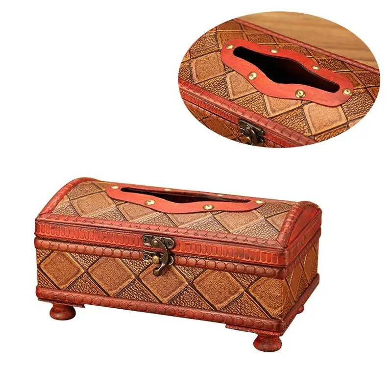 Puidust salvrätikukarbi hoidik köögi salvrätiku karbi korraldaja lauaarvuti salvrätikukohver Paberi hoiukarp Dekoratiivne käsitöökonteiner