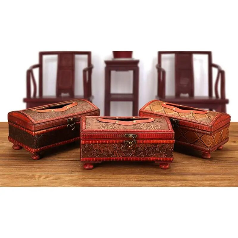 Puidust salvrätikukarbi hoidik köögi salvrätiku karbi korraldaja lauaarvuti salvrätikukohver Paberi hoiukarp Dekoratiivne käsitöökonteiner