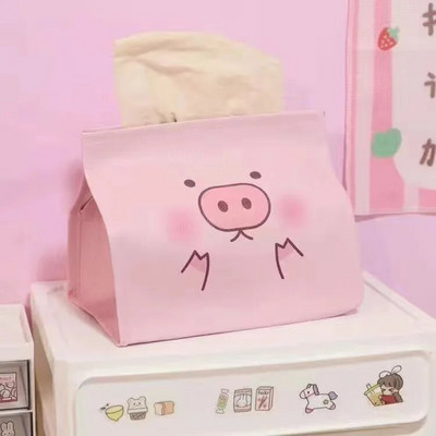 Κάλυμμα χαρτιού Kawaii Χαριτωμένο ροζ βελούδινο χαρτομάντηλο κουνελιού Κουτί αποθήκευσης Preppy Girls Διακόσμηση σπιτιού Δώρο Θήκη χαρτιού υγείας Θήκη χαρτιού υγείας