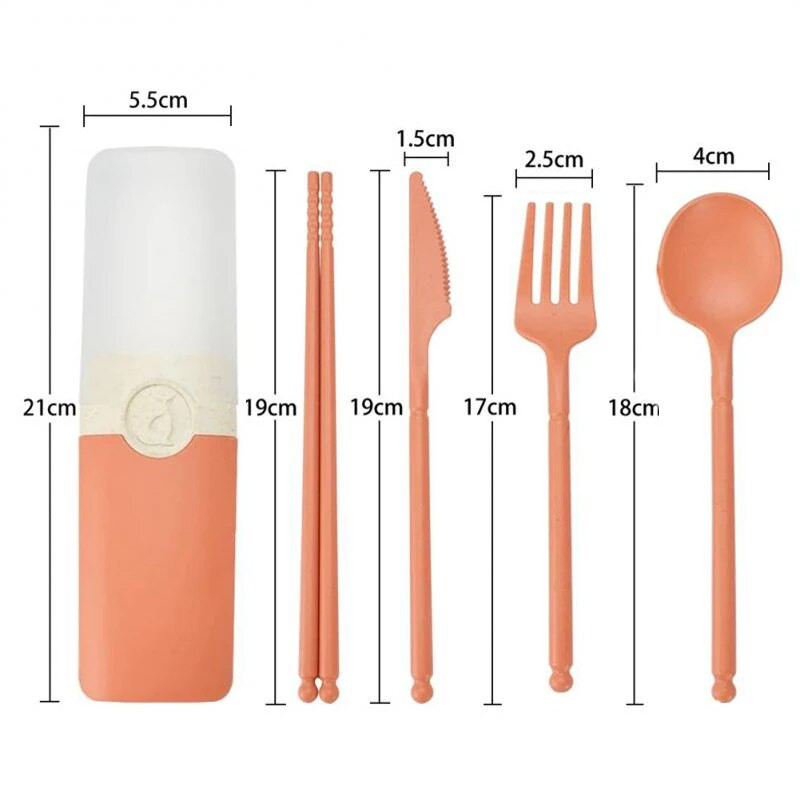 Kandekarbiga Nuga Kahvel Lusikas Söögipulgad Kvaliteetsed lauanõud Söögiriistade komplekt Reisi söögiriistade komplekt Reisipikniku söögipulgad