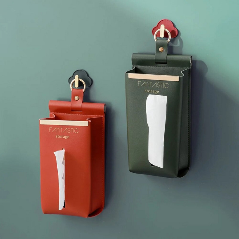 Seinale riputatav salvrätikukarp PU nahast kodu auto rätik salvrätiku paberid jaoturi hoidik kokkupandav salvrätiku karbi lauakaunistus