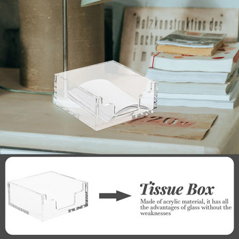 Θήκη χαρτοπετσέτας Ακρυλική χάρτινη χαρτοπετσέτα Dispenser Box Tissue Case Tissue Box Θήκη χαρτοπετσέτας για κουζίνα Ξενοδοχείου Επιφάνεια τραπεζαρίας
