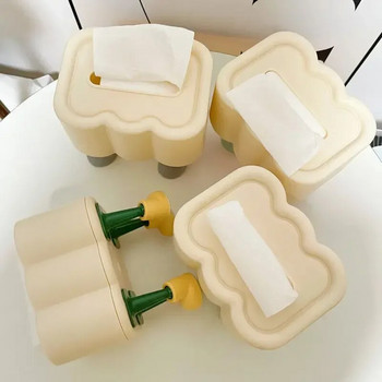 Creative Desktop Tissue Box Διακόσμηση πλαστικό τραπεζάκι σαλονιού Χαρτί Θήκη θήκης χαρτοπετσέτας Heighten Bathroom Kitchen Tissue Dispenser